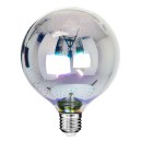 GloboStar® 99271 Λάμπα LED Long Filament E27 G125 Γλόμπος 3D GALAXY EFFECT Γλόμπος 3W 201lm 360° AC 220-240V IP20 Φ12.5 x Υ18cm Θερμό Λευκό 2700K με Galaxy Mirror Γυαλί - Dimmable - 3 Χρόνια Εγγύηση