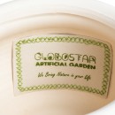 GloboStar® Artificial Garden MORELIA 20510 Διακοσμητικό Κεραμικό Κασπώ Γλάστρα - Flower Pot Μπεζ Φ19 x Υ13cm