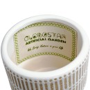 GloboStar® Artificial Garden AMARETTO 20543 Διακοσμητικό Κεραμικό Κασπώ Γλάστρα - Flower Pot Μπεζ με Λευκό Φ11 x Υ11cm