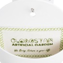 GloboStar® Artificial Garden LYON 20551 Διακοσμητικό Πλαστικό Κασπώ Γλάστρα - Flower Pot Λευκό Μ12 x Π6 x Υ13.5cm