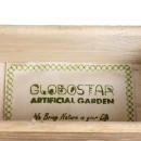 GloboStar® Artificial Garden ALSACE 20552 Κρεμαστό Διακοσμητικό Ξύλινο Κασπώ Γλάστρα - Flower Pot Καφέ Μ18 x Π7.5 x Υ27cm