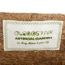 GloboStar® Artificial Garden SALAMINA 20561 Κρεμαστό Διακοσμητικό Κασπώ Γλάστρα - Flower Pot από Φλοιό Καρύδας Καφέ με Μαύρη Μεταλλική Βάση Μ76 x Π19 x Υ18cm