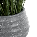 GloboStar® Artificial Garden MARYLAND 20568 ΣΕΤ 2 Διακοσμητικά Πολυεστερικά Τσιμεντένιά Κασπώ Γλάστρες - Flower Pots Γκρι A:Φ39 x Υ45cm B:Φ29 x Υ40cm