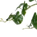 GloboStar® Artificial Garden HANGING MONSTERA 20600 Τεχνητό Διακοσμητικό Κρεμαστό Φυτό Μονστέρα Μ28 x Π30 x Υ50cm