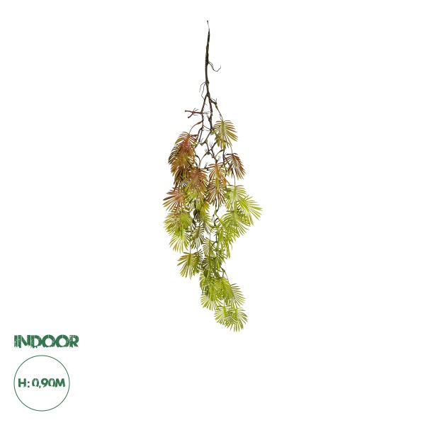 GloboStar® Artificial Garden HANGING FERN 20615 Τεχνητό Διακοσμητικό Κρεμαστό Φυτό Φτέρη Μ30 x Π10 x Υ90cm