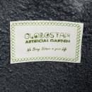 GloboStar® Artificial Garden MONREALE 20728 Επιδαπέδιο Πολυεστερικό Τσιμεντένιο Κασπώ Γλάστρα - Flower Pot Μαύρο Φ50 x Υ110cm