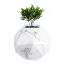 GloboStar® Artificial Garden BRIXTON 20784 Επιδαπέδιο Πολυεστερικό Τσιμεντένιο Κασπώ Γλάστρα - Flower Pot Λευκό Μ30 x Π30 x Υ30cm