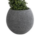 GloboStar® Artificial Garden COLUMBIA 20797 Επιδαπέδιο Πολυεστερικό Τσιμεντένιο Κασπώ Γλάστρα - Flower Pot Γκρι Φ40 x Υ35cm