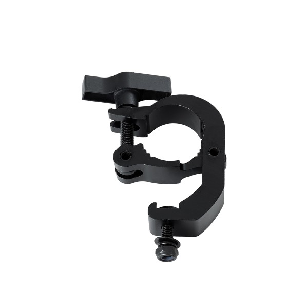 GloboStar® CLAMPS 51181 Επαγγελματικός Γάντζος Hook Αλουμινίου Ύψηλης Αντοχής για Κρέμαση, Στήριξη & Τοποθέτηση Προϊόντων Stage σε Τράσες - Μ17 x Π12 x Υ3cm - Μαύρο