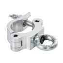 GloboStar® CLAMPS 51186 Επαγγελματικός Γάντζος Hook Αλουμινίου Ύψηλης Αντοχής για Κρέμαση, Στήριξη & Τοποθέτηση Προϊόντων Stage σε Τράσες - Μ16 x Π12 x Υ3cm - Χρώμιο