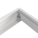 GloboStar® 60220 Πλαίσιο Στήριξης PVC Επιτοίχιας Τοποθέτησης για LED Panel 60x60cm - Λευκό