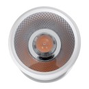 GloboStar® DETRONIC 60502 Επιφανειακό Κινούμενο Spot Downlight LED 10W 1250lm 24° AC 220-240V IP20 Φ9cm x Υ16cm - Στρόγγυλο - Λευκό - Θερμό Λευκό 2700K - Bridgelux COB - TÜV Certified Driver - 5 Years Warranty