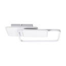 GloboStar® SQUARO 61232 Φωτιστικό Οροφής Δαχτυλίδι-Κύκλος LED CCT 75W 8400lm 360° AC 220-240V - Εναλλαγή Φωτισμού μέσω Τηλεχειριστηρίου All In One Ψυχρό 6000k+Φυσικό 4500k+Θερμό 2700k Dimmable Μ48.5 x Π51 x Υ9cm - Λευκό - 3 Years Warranty