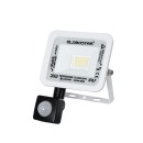 GloboStar® AURORA 61438 Επαγγελματικός Προβολέας LED 20W 2500lm 120° AC 220-240V με Ενσωματωμένο Ρυθμιζόμενο Αισθητήρα Κίνησης PIR - Αδιάβροχος IP67 - Μ12 x Π5 x Υ14.5cm - Λευκό - Ψυχρό Λευκό 6000K - LUMILEDS Chips - TÜV Rheinland Certified - 3 Years Warr