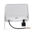 GloboStar® AURORA 61444 Επαγγελματικός Προβολέας LED 100W 12500lm 120° AC 220-240V με Ενσωματωμένο Ρυθμιζόμενο Αισθητήρα Κίνησης PIR - Αδιάβροχος IP67 - Μ25 x Π6.5 x Υ27.5cm - Λευκό - Ψυχρό Λευκό 6000K - LUMILEDS Chips - TÜV Rheinland Certified - 3 Years 