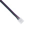 GloboStar® 70730 Μονός Connector Ατερμάτιστος με 15cm Καλώδιο για Όλες τις RGB Ταινίες LED 10mm