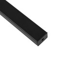 GloboStar® SURFACE-PROFILE 70825-1M Προφίλ Αλουμινίου - Βάση & Ψύκτρα Ταινίας LED με Λευκό Γαλακτερό Κάλυμμα - Επιφανειακή Χρήση - Πατητό Κάλυμμα - Μαύρο - 1 Μέτρο - Μ100 x Π3 x Υ2cm