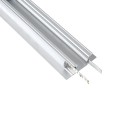 GloboStar® SURFACE-PROFILE 70844-3M Προφίλ Αλουμινίου - Βάση & Ψύκτρα Ταινίας LED με Λευκό Γαλακτερό Κάλυμμα - Επιφανειακή Χρήση Δημιουργίας Κρυφού Φωτισμού Πάνω/Κάτω - Πατητό Κάλυμμα - Ασημί - 3 Μέτρα - Μ300 x Π5 x Υ1.7cm