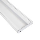 GloboStar® SKIRTINGBOARD-PROFILE 70851-3M Προφίλ Αλουμινίου - Βάση & Ψύκτρα Ταινίας LED με Λευκό Γαλακτερό Κάλυμμα - Επιφανειακή Χρήση για Περβάζι - Πατητό Κάλυμμα - Λευκό - 3 Μέτρα - Μ300 x Π1.6 x Υ8cm