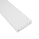 GloboStar® SKIRTINGBOARD-PROFILE 70851-3M Προφίλ Αλουμινίου - Βάση & Ψύκτρα Ταινίας LED με Λευκό Γαλακτερό Κάλυμμα - Επιφανειακή Χρήση για Περβάζι - Πατητό Κάλυμμα - Λευκό - 3 Μέτρα - Μ300 x Π1.6 x Υ8cm