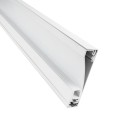 GloboStar® SKIRTINGBOARD-PROFILE 70851-3M Προφίλ Αλουμινίου - Βάση & Ψύκτρα Ταινίας LED με Λευκό Γαλακτερό Κάλυμμα - Επιφανειακή Χρήση για Περβάζι - Πατητό Κάλυμμα - Λευκό - 3 Μέτρα - Μ300 x Π1.6 x Υ8cm