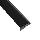 GloboStar® SURFACE-PROFILE 70859-3M Προφίλ Αλουμινίου - Βάση & Ψύκτρα Ταινίας LED με Λευκό Γαλακτερό Κάλυμμα - Επιφανειακή Χρήση Δημιουργίας Κρυφού Φωτισμού - Πατητό Κάλυμμα - Μαύρο - 3 Μέτρα - Πακέτο 5 Τεμαχίων - Μ300 x Π1.7 x Υ4.2cm