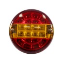 GloboStar® 79926 Φανάρι Universal για Τρέιλερ LED 10W - DC 12V - Κόκκινο - Πορτοκαλί - Αδιάβροχο IP66 - Φ13.5 x Υ5.5cm - 2 Χρόνια Εγγύηση