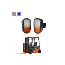 GloboStar® 85455 E57 Mark Σετ 2 x Φανάρια για TOYOTA & UNIVERSAL FORKLIFT Βασικού Φωτισμού για Οχήματα Περονοφόρα - Κλάρκ με Φλας LED 40W DC 10-80V Αδιάβροχα IP6K9K Πορτοκαλί & Ψυχρό Λευκό 6000K  Μ20 x Π8 x Υ12cm