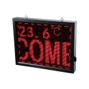 GloboStar® DISPLAY 90286 LED Scrolling Display 64x48cm - Κυλιόμενη Ψηφιακή Πινακίδα / Επιγραφή Μονής Όψης P10 LED SMD AC 220-240V - Λειτουργία μέσω Wi-Fi με Εφαρμογή APP - Αισθήτηρας Θερμοκρασίας και Υγρασίας - Αδιάβροχο IP65 - Μ72 x Π9 x Υ56cm - Κόκκινο 