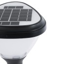 GloboStar® SOLARMIS 90521 LED Solar Bollard Light Κολωνάκι Κήπου Εξωτερικού Χώρου 10W 180lm 120° με Ενσωματωμένο Φωτοβολταϊκό Panel 6V 5W & Επαναφορτιζόμενη Μπαταρία Li-ion 3.2V 6000mAh με Αισθητήρα Ημέρας-Νύχτας - Αδιάβροχο IP65 Φ26 x Υ60cm Ψυχρό Λευκό 6