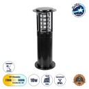 GloboStar® SOLARMIS 90536 LED Solar Bollard Light Κολωνάκι Κήπου Εξωτερικού Χώρου 10W 180lm 120° με Ενσωματωμένο Φωτοβολταϊκό Panel 6V 5W & Επαναφορτιζόμενη Μπαταρία Li-ion 3.2V 6000mAh με Αισθητήρα Ημέρας-Νύχτας - Αδιάβροχο IP65 Φ22 x Υ59cm CCT Ψυχρό-Φυσ