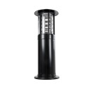 GloboStar® SOLARMIS 90536 LED Solar Bollard Light Κολωνάκι Κήπου Εξωτερικού Χώρου 10W 180lm 120° με Ενσωματωμένο Φωτοβολταϊκό Panel 6V 5W & Επαναφορτιζόμενη Μπαταρία Li-ion 3.2V 6000mAh με Αισθητήρα Ημέρας-Νύχτας - Αδιάβροχο IP65 Φ22 x Υ59cm CCT Ψυχρό-Φυσ