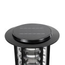 GloboStar® SOLARMIS 90536 LED Solar Bollard Light Κολωνάκι Κήπου Εξωτερικού Χώρου 10W 180lm 120° με Ενσωματωμένο Φωτοβολταϊκό Panel 6V 5W & Επαναφορτιζόμενη Μπαταρία Li-ion 3.2V 6000mAh με Αισθητήρα Ημέρας-Νύχτας - Αδιάβροχο IP65 Φ22 x Υ59cm CCT Ψυχρό-Φυσ