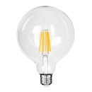 GloboStar® 99089 Λάμπα LED Long Filament E27 G125 Γλόμπος 7W 1470lm 360° AC 220-240V IP20 Φ12.5 x Υ13.8cm Θερμό Λευκό 2700K με Διάφανο Γυαλί - Pro Series 210lm/W - A Ενεργειακή Κλάση - 3 Χρόνια Εγγύηση