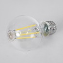 GloboStar® 99091 Λάμπα LED Long Filament E27 A60 Γλόμπος 4W 840lm 360° AC 220-240V IP20 Φ6 x Υ11cm Φυσικό Λευκό 4000K με Διάφανο Γυαλί - Pro Series 210lm/W - A Ενεργειακή Κλάση - 3 Χρόνια Εγγύηση