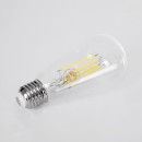 GloboStar® 99094 Λάμπα LED Long Filament E27 ST64 Αχλάδι 4W 840lm 360° AC 220-240V IP20 Φ6.4 x Υ14.5cm Φυσικό Λευκό 4000K με Διάφανο Γυαλί - Pro Series 210lm/W - A Ενεργειακή Κλάση - 3 Χρόνια Εγγύηση