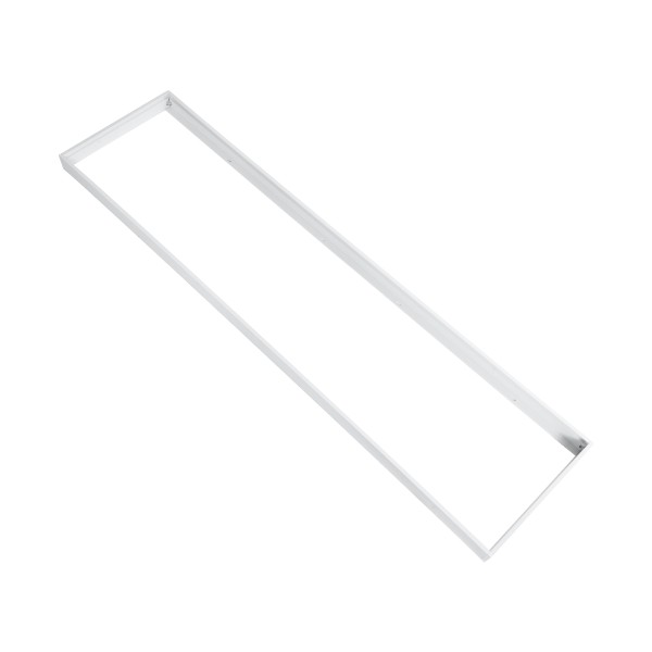 GloboStar® 60221 Πλαίσιο Στήριξης PVC Επιτοίχιας Τοποθέτησης για LED Panel 120x30cm - Λευκό