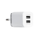 GloboStar® 79701 Φορτιστής Πρίζας Charger 1x Type-A USB Port 1.0 & 1x Type-A USB Port 2.1 For IPad DC 5V 3.1A Max 15W