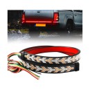 GloboStar® 81734 Car Backlit LED Strip Εύκαμπτη Ταινία 100cm Σήμανσης DRL Αυτοκινήτου 3 Προγραμμάτα Φωτισμού LED SMD 5050 12W DC 9-30V Αδιάβροχη IP65 Πορτοκαλί - Κόκκινο - 2 Χρόνια Εγγύηση