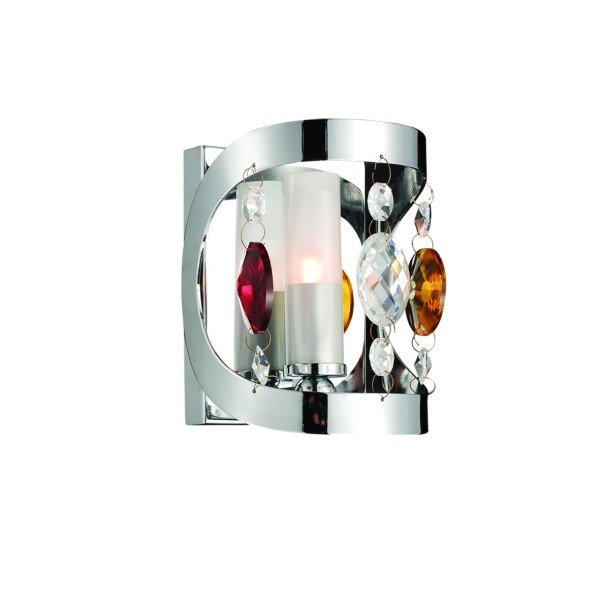 MB0810-1A  'MIX' WALL LAMP CHROME CRYSTAL 1Γ1