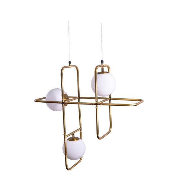 SE 133-3PS ATHEN PENDANT LAMP BRUSHED BRASS 1A4