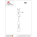 SE 149-BR IRIS PENDANT LAMP BROWN 1E2