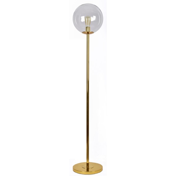 SE 3000-1 GOLD FLOOR LAMP GLOBE CLEAR 1B2