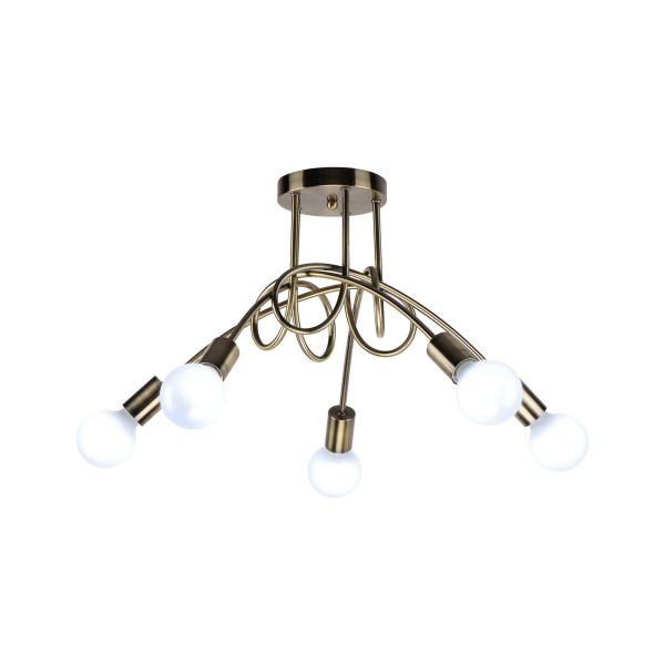 KQ 2627/5 QUIRKY ANTIQUE BRONZE CEILING LAMP Z4