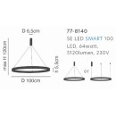 SE LED SMART 100 AMAYA PENDANT BLACK Δ5