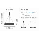 SE LED SMART 60 AMAYA PENDANT WHITE Δ5