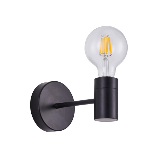 SE21-BL-16 ADEPT BLACK WALL LAMP Γ2