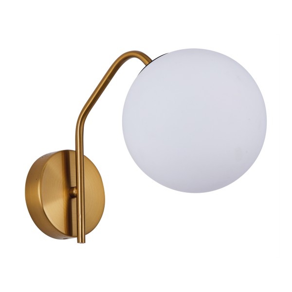 SE21-GM-25 FLAKE GOLD MATT WALL LAMP OPAL GLASS Β1