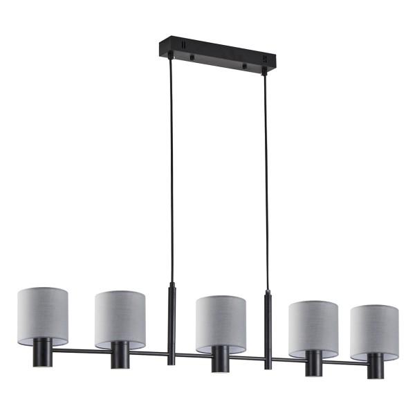 SE21-BL-120-SH2 ADEPT BLACK PENDANT GREY SHADE+