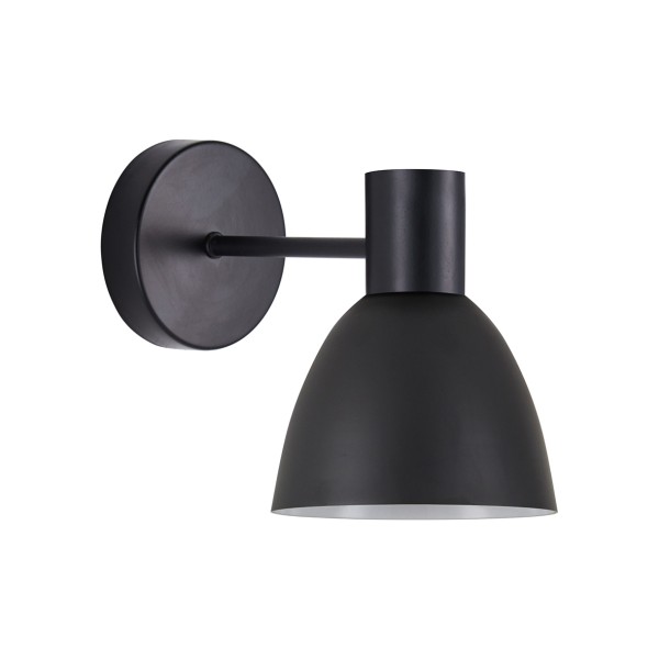 SE21-BL-16-MS2 ADEPT BLACK WALL LAMP BLACK METAL SHADE+